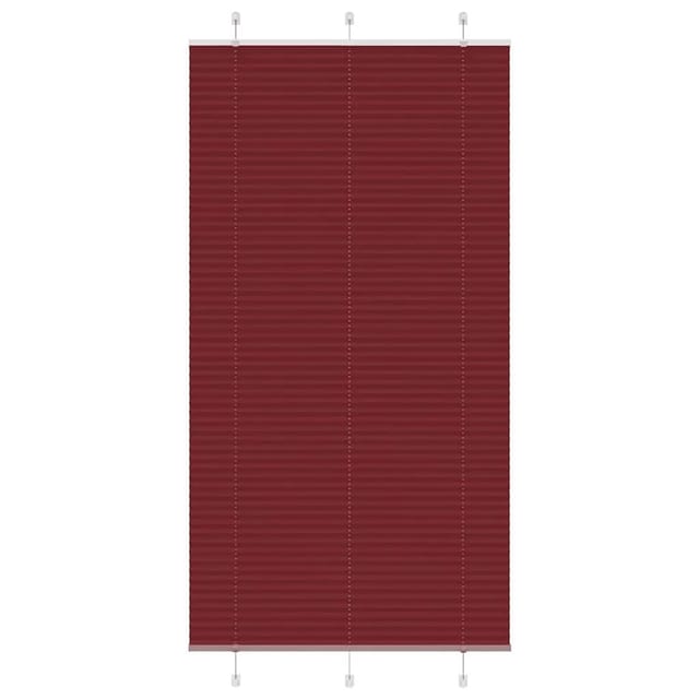 vidaXL Plissee Bordeauxrot 105x200 cm Stoffbreite 104,4 cm Polyester 4015263