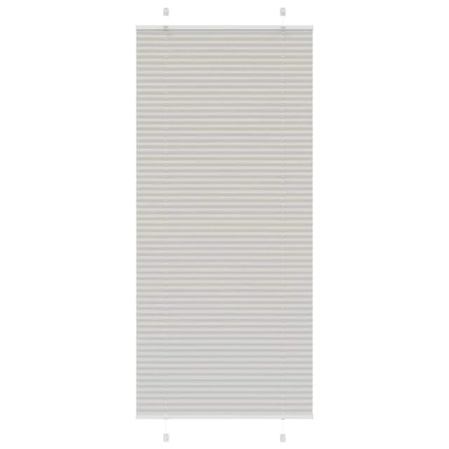 vidaXL Plissee Hellgrau 90x200 cm Stoffbreite 89,4 cm Polyester 4015362