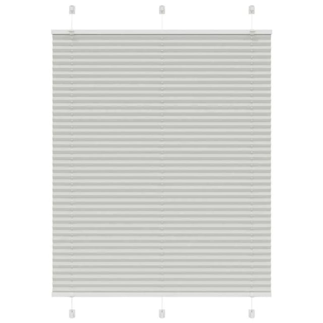 vidaXL Plissee Hellgrau 105x100 cm Stoffbreite 104,4 cm Polyester 4015331