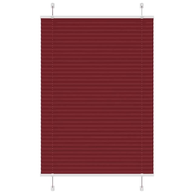 vidaXL Plissee Bordeauxrot 100x150 cm Stoffbreite 99,4 cm Polyester 4015245