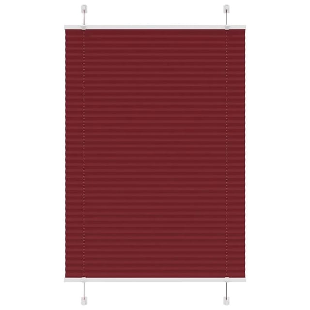 vidaXL Plissee Bordeauxrot 100x100 cm Stoffbreite 99,4 cm Polyester 4015228