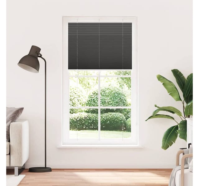 vidaXL Plissee Schwarz 110x200 cm Stoffbreite 109,4 cm Polyester 4015162