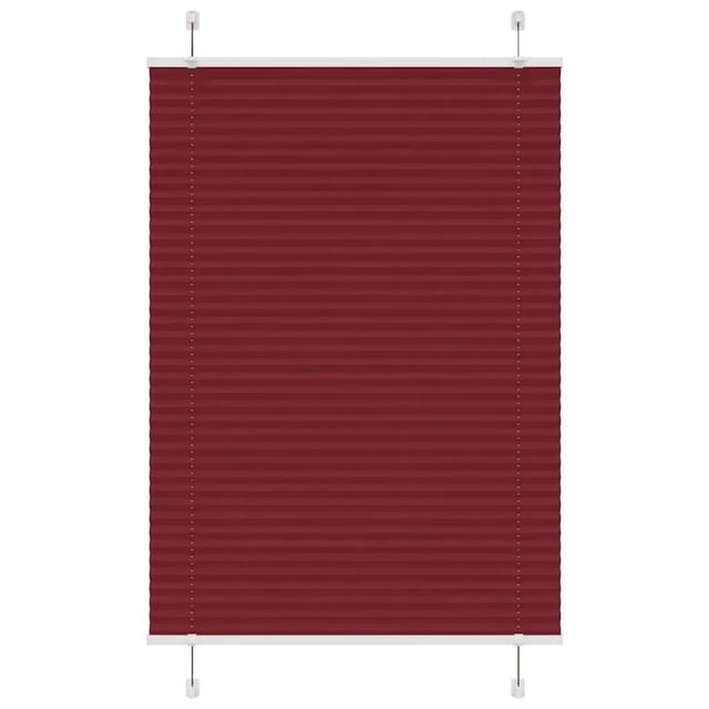 vidaXL Plissee Bordeauxrot 90x100 cm Stoffbreite 89,4 cm Polyester 4015226