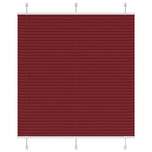 vidaXL Plissee Bordeauxrot 120x100 cm Stoffbreite 119,4 cm Polyester 4015232
