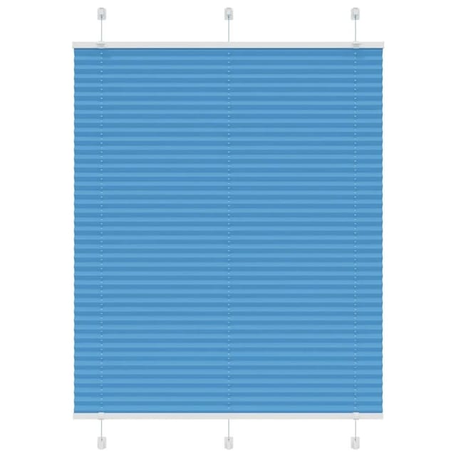 vidaXL Plissee Blau 105x100 cm Stoffbreite 104,4 cm Polyester 4015178