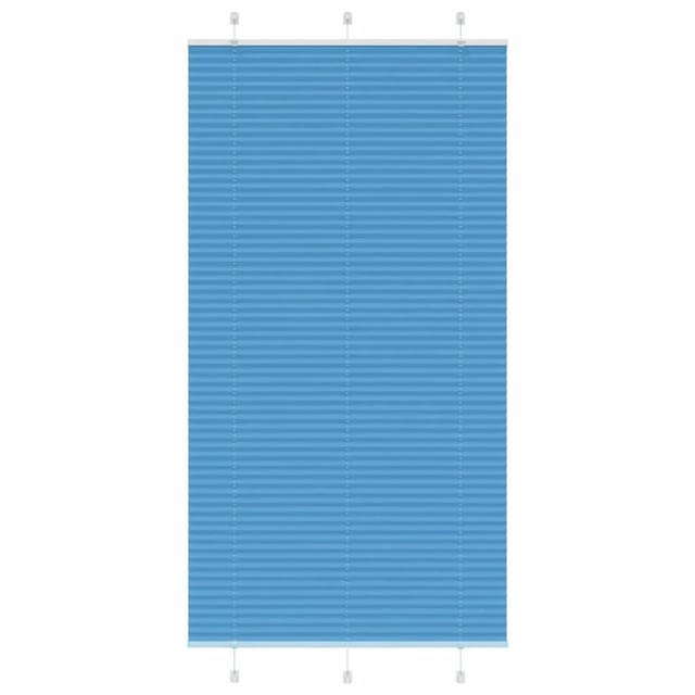 vidaXL Plissee Blau 105x200 cm Stoffbreite 104,4 cm Polyester 4015212
