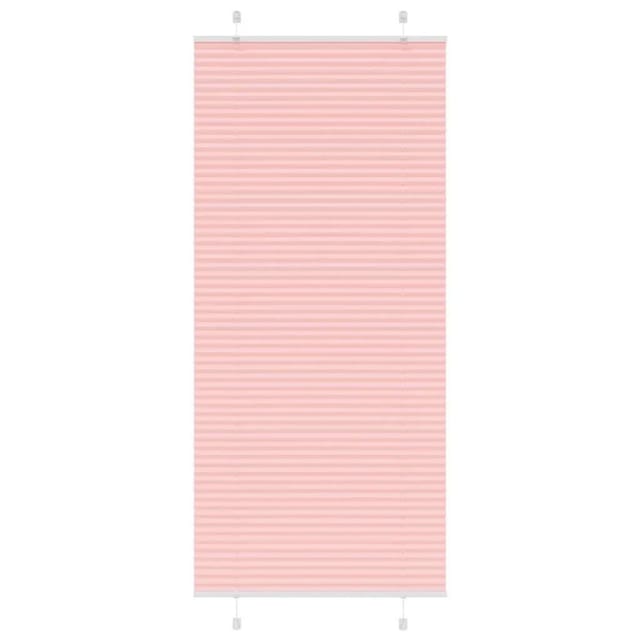 vidaXL Plissee Rosa 90x200 cm Stoffbreite 89,4 cm Polyester 4015464