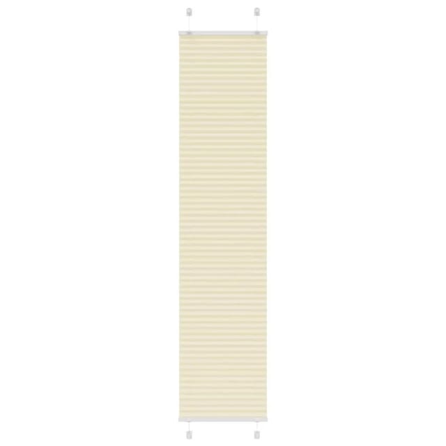 vidaXL Plissee Creme 40x200 cm Stoffbreite 39,4 cm Polyester 4015301