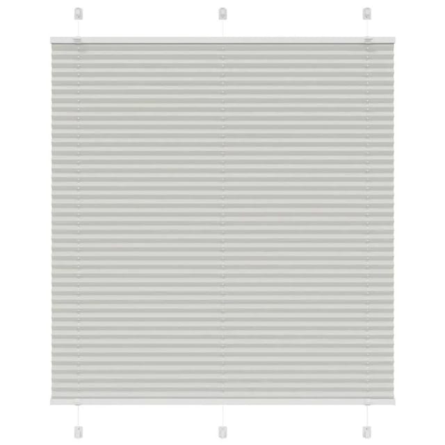 vidaXL Plissee Hellgrau 115x100 cm Stoffbreite 114,4 cm Polyester 4015333