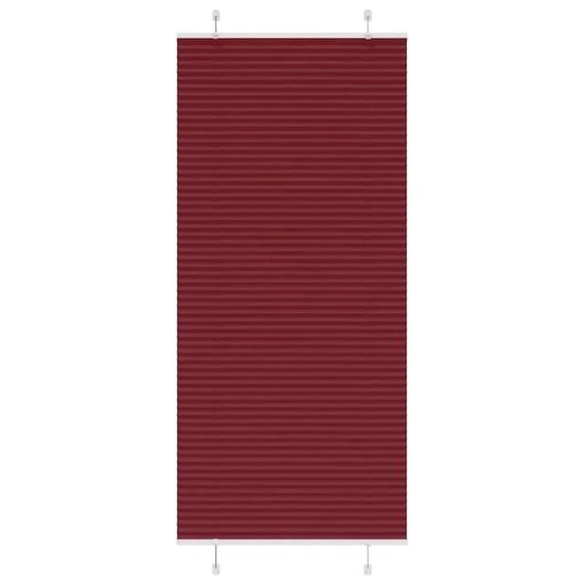 vidaXL Plissee Bordeauxrot 90x200 cm Stoffbreite 89,4 cm Polyester 4015260