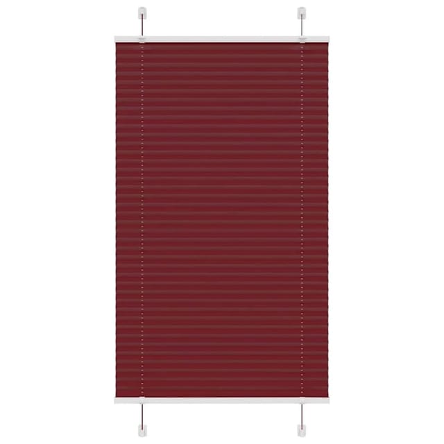 vidaXL Plissee Bordeauxrot 75x100 cm Stoffbreite 74,4 cm Polyester 4015223