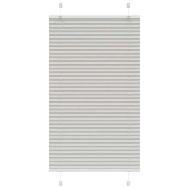 vidaXL Plissee Hellgrau 80x100 cm Stoffbreite 79,4 cm Polyester 4015326