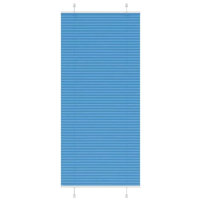 vidaXL Plissee Blau 90x200 cm Stoffbreite 89,4 cm Polyester 4015209