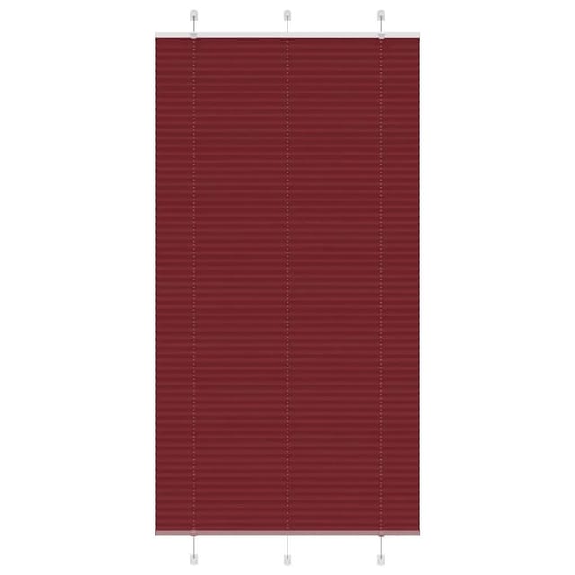 vidaXL Plissee Bordeauxrot 110x200 cm Stoffbreite 109,4 cm Polyester 4015264