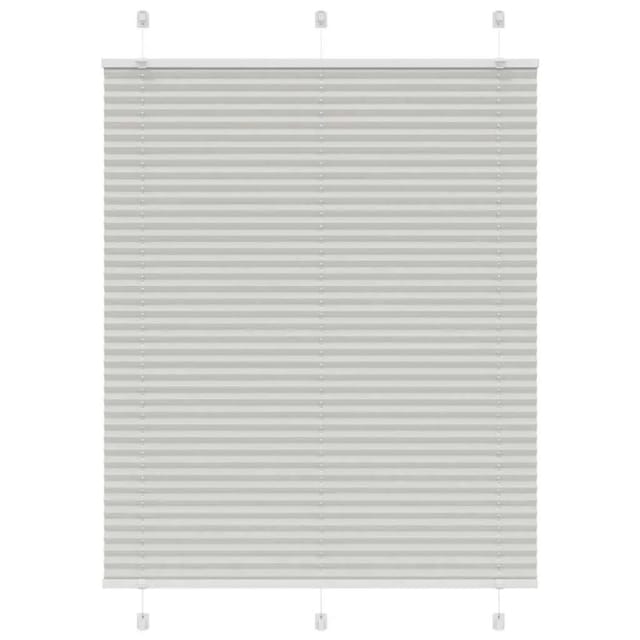 vidaXL Plissee Hellgrau 110x100 cm Stoffbreite 109,4 cm Polyester 4015332