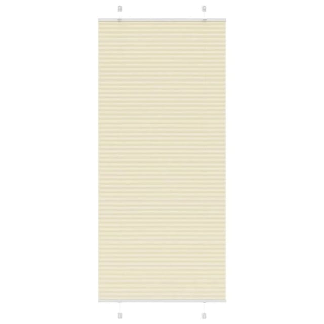 vidaXL Plissee Creme 90x200 cm Stoffbreite 89,4 cm Polyester 4015311