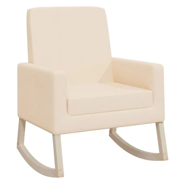 vidaXL Schaukelstuhl Creme Stoff 329424