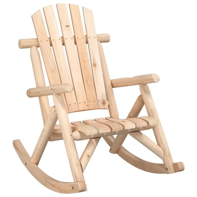vidaXL Garten-Schaukelstuhl 69x96x101 cm Massivholz Fichte 363345
