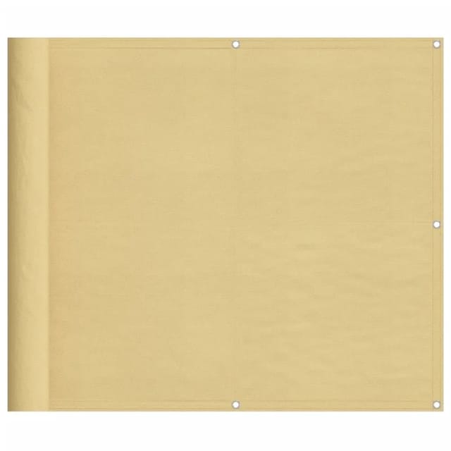 vidaXL Balkon-Sichtschutz Sandfarben 90x400 cm 100% Polyester-Oxford 4000029