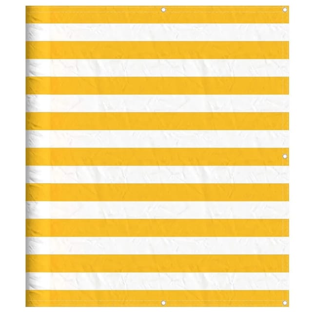 vidaXL Balkon-Sichtschutz Gelb und Weiß Gestreift 120x700 cm 42002045