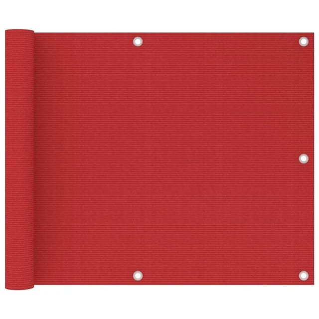 vidaXL Balkon-Sichtschutz Rot 75x500 cm HDPE 311006