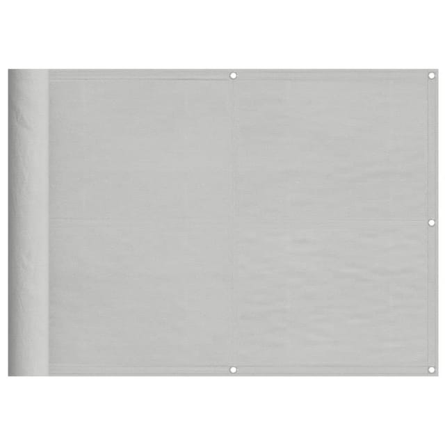 vidaXL Balkon-Sichtschutz Hellgrau 75x600 cm 100 % Polyester-Oxford 4000003