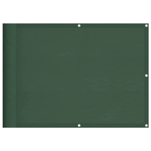 vidaXL Balkon-Sichtschutz Dunkelgrün 75x800 cm 100 % Polyester-Oxford 4000257