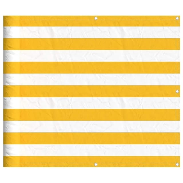 vidaXL Balkon-Sichtschutz Gelb und Weiß Gestreift 90x1000 cm 42002044