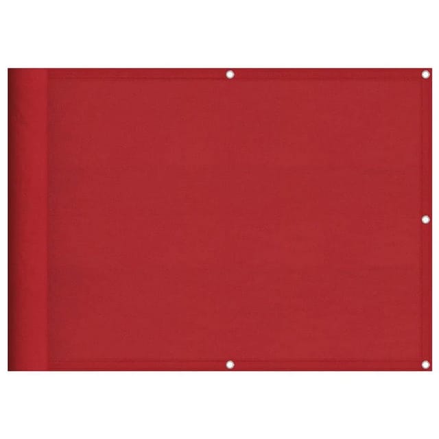 vidaXL Balkon-Sichtschutz Rot 75x700 cm 100 % Polyester-Oxford 42002129