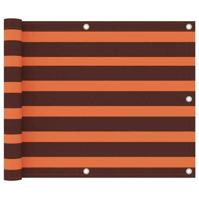 vidaXL Balkon-Sichtschutz Orange und Braun 75x500 cm Oxford-Gewebe 134926