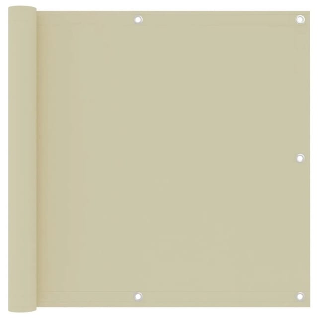 vidaXL Balkon-Sichtschutz Creme 90x500 cm Oxford-Gewebe 134954