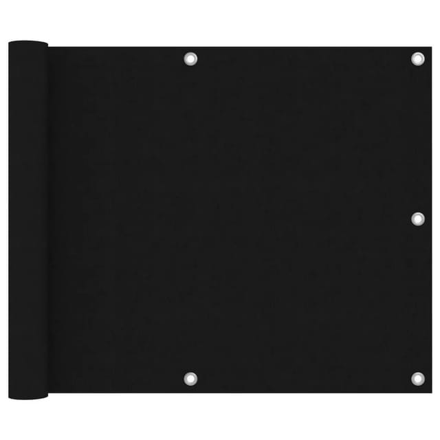 vidaXL Balkon-Sichtschutz Schwarz 75x300 cm Oxford-Gewebe 135056