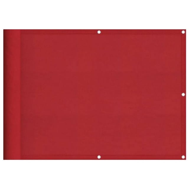 vidaXL Balkon-Sichtschutz Rot 75x800 cm 100 % Polyester-Oxford 42002130