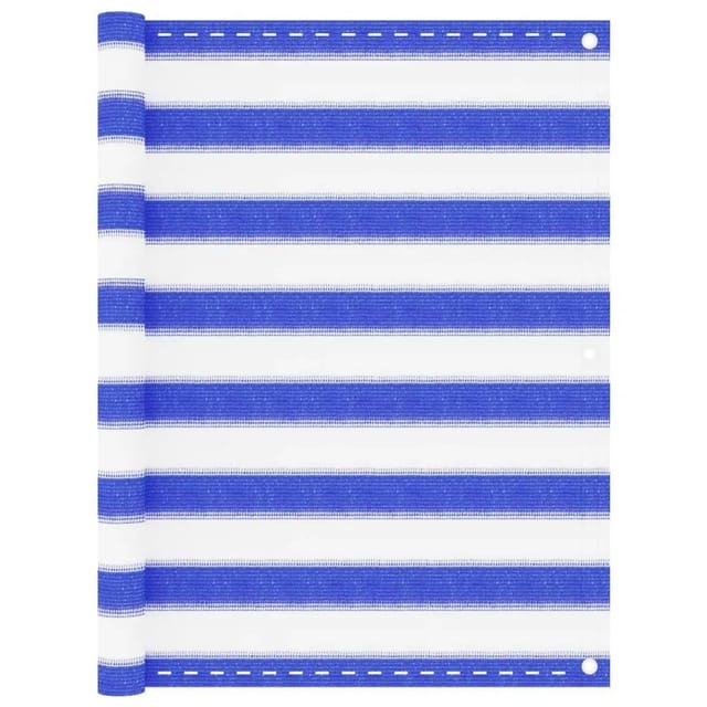 vidaXL Balkon-Sichtschutz Blau und Weiß 90x400 cm HDPE 310889