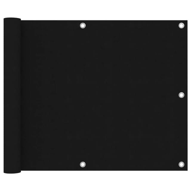 vidaXL Balkon-Sichtschutz Schwarz 75x600 cm Oxford-Gewebe 135059