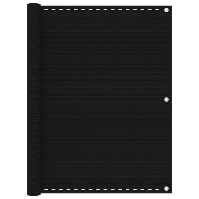 vidaXL Balkon-Sichtschutz Schwarz 120x500 cm HDPE 311038