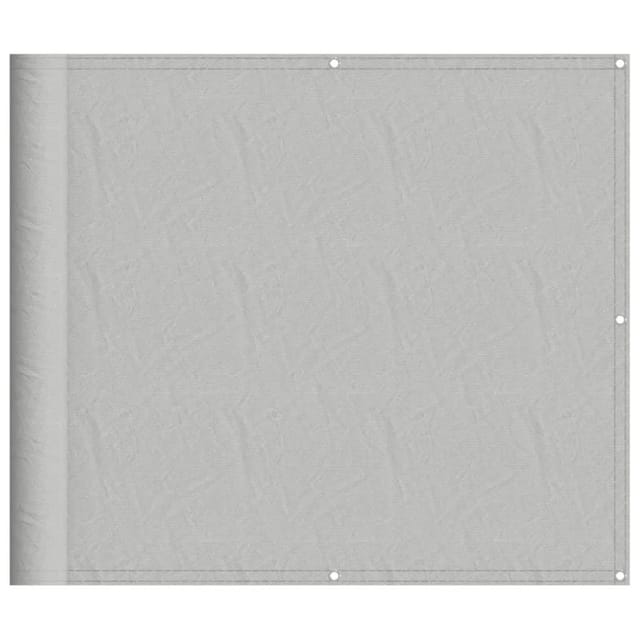 vidaXL Balkon-Sichtschutz Hellgrau 90x600 cm 100 % Polyester-Oxford 4000010