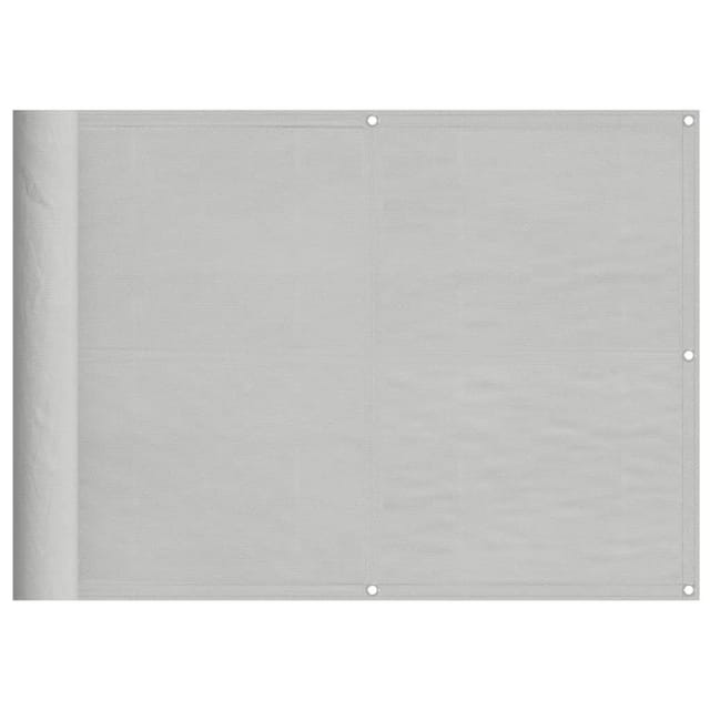 vidaXL Balkon-Sichtschutz Hellgrau 75x500 cm 100 % Polyester-Oxford 4000002