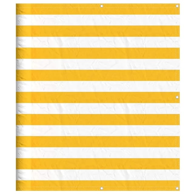 vidaXL Balkon-Sichtschutz Gelb und Weiß Gestreift 120x800 cm 42002046
