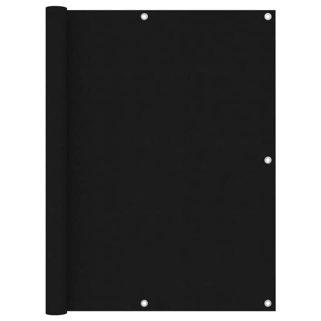 vidaXL Balkon-Sichtschutz Schwarz 120x300 cm Oxford-Gewebe 135064