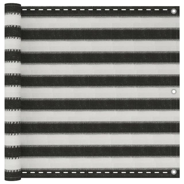 vidaXL Balkon Sichtschutz HDPE 90x400 cm Anthrazit und Weiß 42318