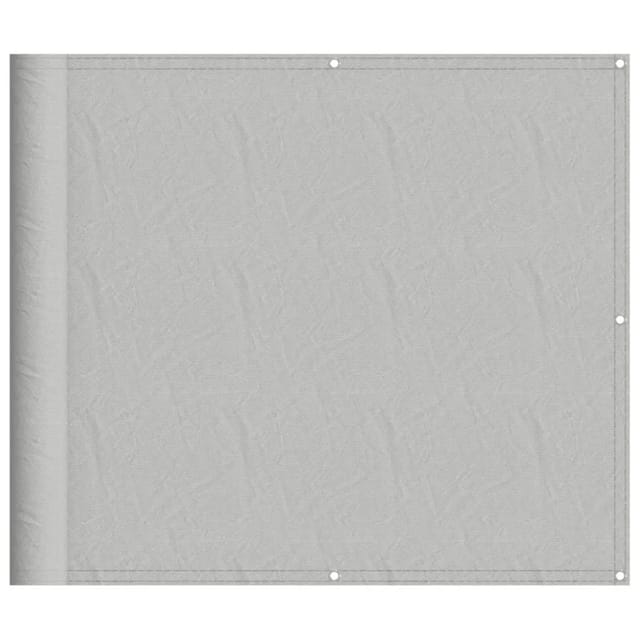 vidaXL Balkon-Sichtschutz Hellgrau 90x400 cm 100 % Polyester-Oxford 4000008