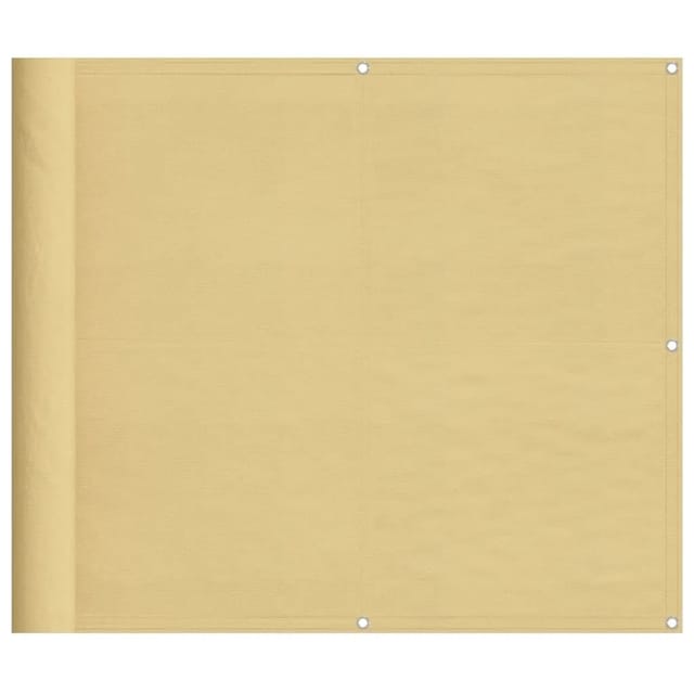 vidaXL Balkon-Sichtschutz Sandfarben 90x800 cm 100% Polyester-Oxford 4000033