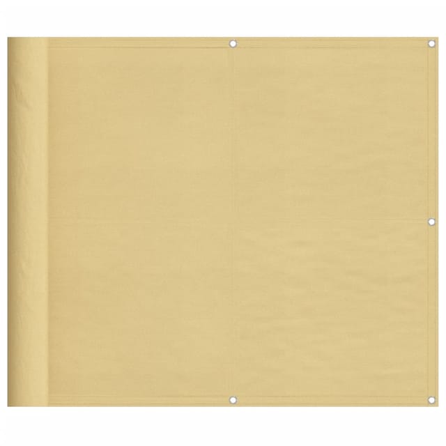 vidaXL Balkon-Sichtschutz Sandfarben 90x700 cm 100% Polyester-Oxford 4000032