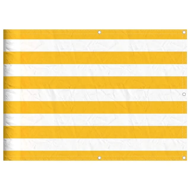 vidaXL Balkon-Sichtschutz Gelb und Weiß Gestreift 75x1000 cm 42002041
