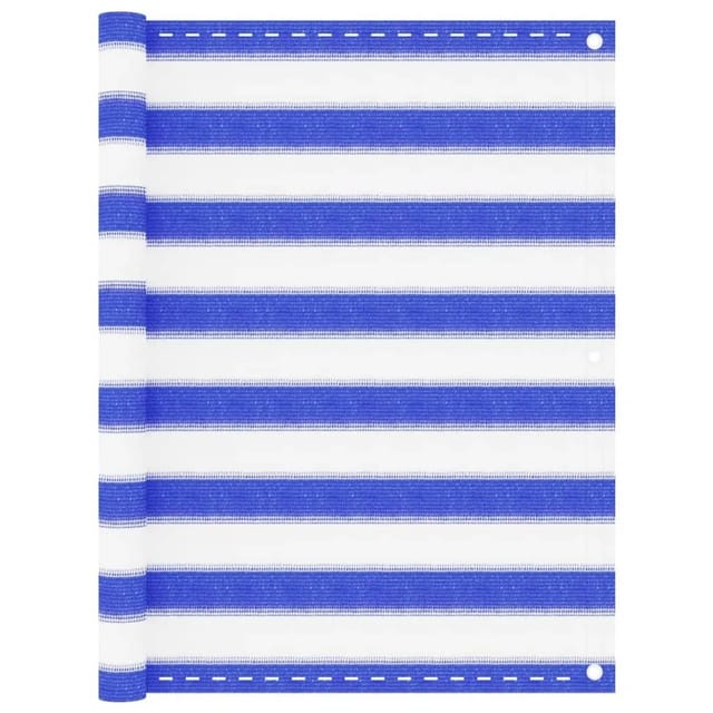 vidaXL Balkon-Sichtschutz Blau und Weiß 90x300 cm HDPE 310888