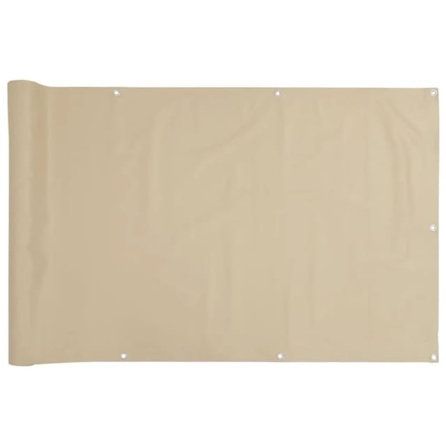 vidaXL Balkon Sichtschutz Oxford-Gewebe 90x400 cm Beige 42334