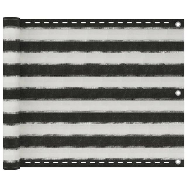vidaXL Balkon Sichtschutz HDPE 75x600 cm Anthrazit und Weiß 42317