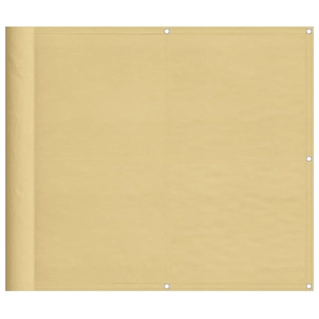 vidaXL Balkon-Sichtschutz Sandfarben 90x500 cm 100% Polyester-Oxford 4000030