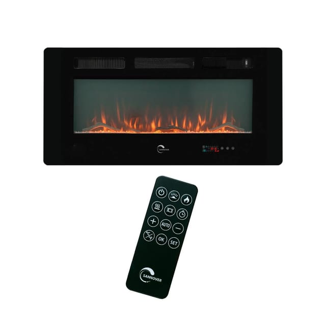 Sannover Elektrokamin mit LED-Flammeneffekt Valtaia Plat 2000 W 102 cm